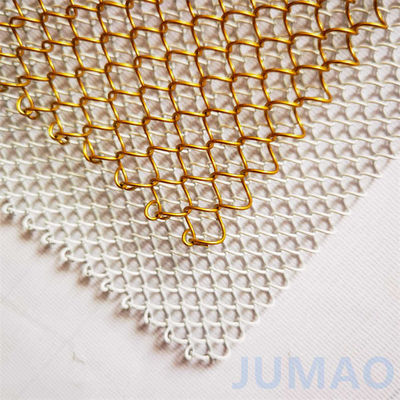 हीरे के छेद के साथ लक्जरी स्वर्ण रोल अप मेटल मेष पर्दे