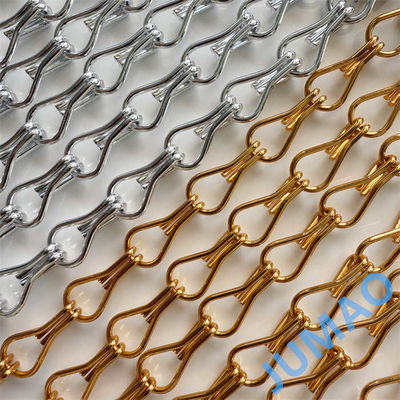 सूर्य संरक्षण मुखौटे नाटकीय प्रभाव निर्माण धातु श्रृंखला कमरे विभाजक