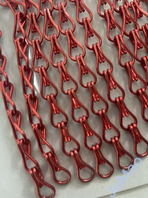 स्पेस डिवाइडर धातु चेन लिंक पर्दे फ्लाई स्क्रीन घुमावदार Andulated