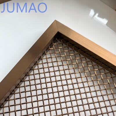 इमारत के मुखौटे के लिए अद्वितीय पैटर्न वाले एल्यूमीनियम सजावटी तार जाल पैनल