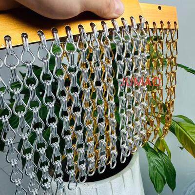 ग्रेसफुल मेटल चेन लिंक कर्टन्स रूम डिवाइडर और कमर्शियल स्पेस डिज़ाइन