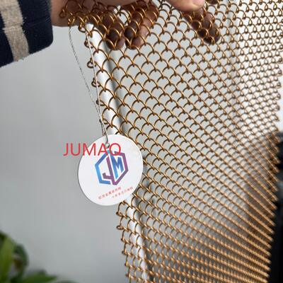 सर्पिल सजावटी धातु जाल इनडोर वास्तुकला जाल बुना जाल धातु