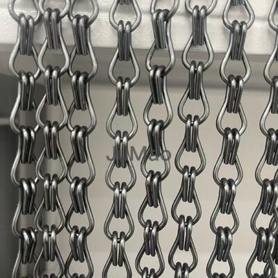 एल्यूमीनियम चेन पर्दे धातु चेन लिंक पर्दे तापमान प्रतिरोध माइनस 40 सेल्सियस से 200 सेल्सियस तक, जगह के अनुसार डिज़ाइन किए गए
